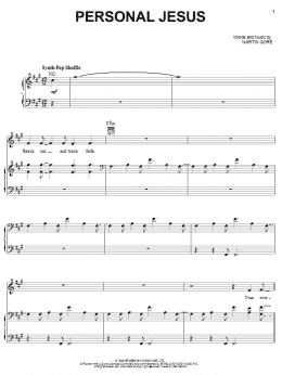 page one of Personal Jesus (Piano, Vocal & Guitar Chords (Right-Hand Melody))