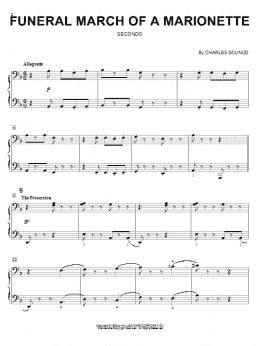 page one of Funeral March Of A Marionette (Piano Duet)