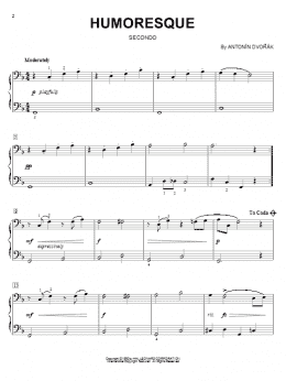page one of Humoresque (Piano Duet)