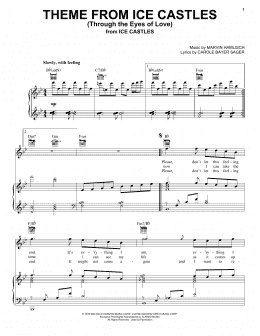 page one of Theme From Ice Castles (Through The Eyes Of Love) (Piano, Vocal & Guitar Chords (Right-Hand Melody))