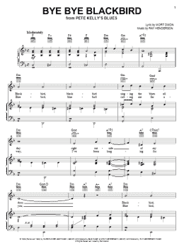 page one of Bye Bye Blackbird (Piano, Vocal & Guitar Chords (Right-Hand Melody))