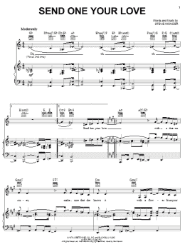page one of Send One Your Love (Piano, Vocal & Guitar Chords (Right-Hand Melody))