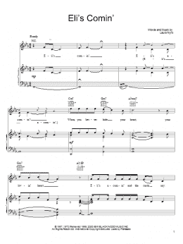 page one of Eli's Comin' (Piano, Vocal & Guitar Chords (Right-Hand Melody))