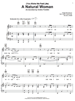 page one of (You Make Me Feel Like) A Natural Woman (Piano, Vocal & Guitar Chords (Right-Hand Melody))