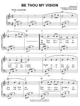 page one of Be Thou My Vision (arr. Phillip Keveren) (Easy Piano)