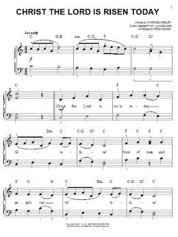 page one of Christ The Lord Is Risen Today (arr. Phillip Keveren) (Easy Piano)