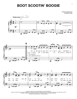 page one of Boot Scootin' Boogie (Easy Piano)