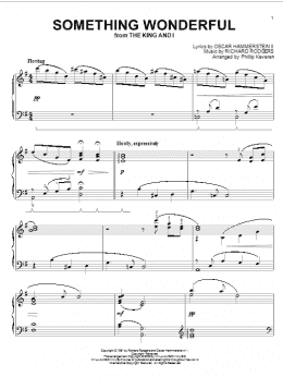 page one of Something Wonderful (arr. Phillip Keveren) (Piano Solo)