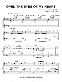 page one of Open The Eyes Of My Heart (arr. Phillip Keveren) (Piano Solo)