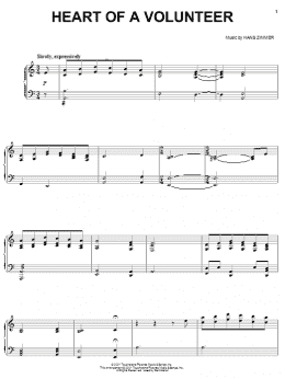 page one of Heart Of A Volunteer (Piano Solo)