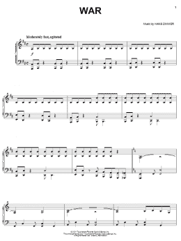 page one of War (Piano Solo)