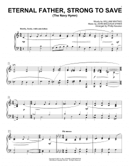 page one of Eternal Father, Strong To Save (arr. Phillip Keveren) (Piano Solo)
