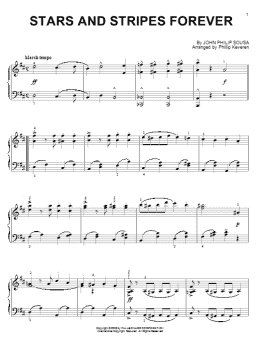 page one of Stars And Stripes Forever (arr. Phillip Keveren) (Piano Solo)