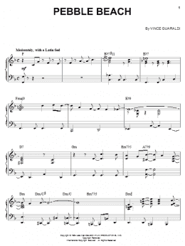 page one of The Pebble Beach Theme (Piano Solo)