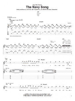 page one of The Navy Song (Guitar Tab)