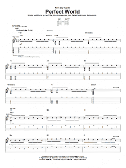 page one of Perfect World (Guitar Tab)