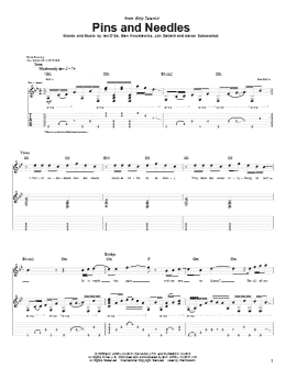 page one of Pins And Needles (Guitar Tab)