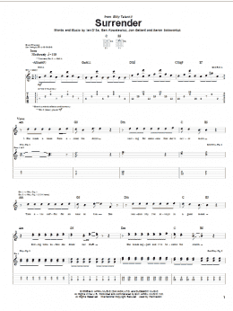 page one of Surrender (Guitar Tab)
