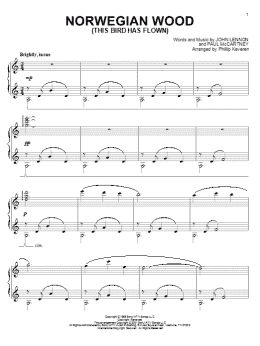 page one of Norwegian Wood (This Bird Has Flown) (arr. Phillip Keveren) (Piano Solo)