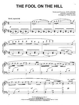 page one of The Fool On The Hill (arr. Phillip Keveren) (Piano Solo)
