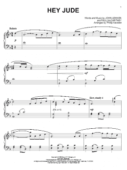 page one of Hey Jude (arr. Phillip Keveren) (Piano Solo)