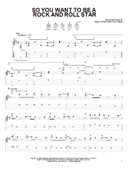 page one of So You Want To Be A Rock And Roll Star (Easy Guitar Tab)