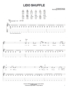 page one of Lido Shuffle (Easy Guitar Tab)