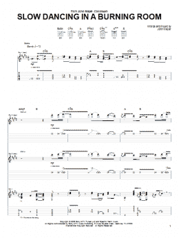 page one of Slow Dancing In A Burning Room (Guitar Tab)