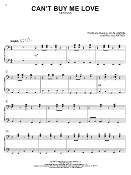 page one of Can't Buy Me Love (Piano Duet)