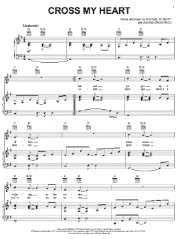 page one of Cross My Heart (Piano, Vocal & Guitar Chords (Right-Hand Melody))