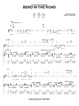 page one of Bend In The Road (Guitar Tab)