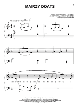 page one of Mairzy Doats (arr. Phillip Keveren) (Big Note Piano)