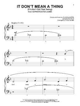 page one of It Don't Mean A Thing (If It Ain't Got That Swing) (arr. Phillip Keveren) (Beginning Piano Solo)