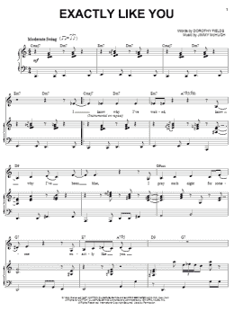 page one of Exactly Like You (Piano & Vocal)