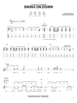 page one of Swing On Down (Guitar Tab)
