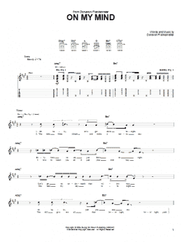 page one of On My Mind (Guitar Tab)