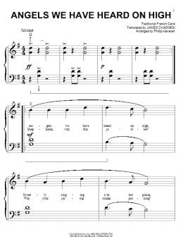 page one of Angels We Have Heard On High (arr. Phillip Keveren) (Big Note Piano)