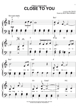 page one of (They Long To Be) Close To You (Big Note Piano)