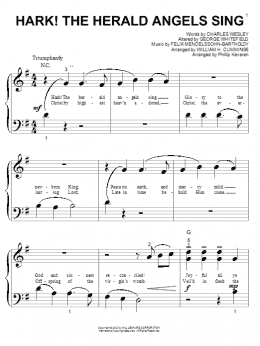 page one of Hark! The Herald Angels Sing (arr. Phillip Keveren) (Big Note Piano)