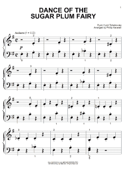 page one of Dance Of The Sugar Plum Fairy (from The Nutcracker) (arr. Phillip Keveren) (Big Note Piano)