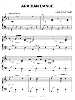 page one of Arabian Dance (Coffee) (arr. Phillip Keveren) (Big Note Piano)