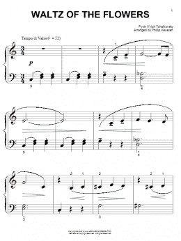 page one of Waltz Of The Flowers (arr. Phillip Keveren) (Big Note Piano)