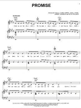 page one of Promise (Piano, Vocal & Guitar Chords (Right-Hand Melody))