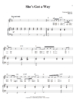 page one of She's Got A Way (Piano & Vocal)