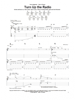 page one of Turn Up The Radio (Guitar Tab)