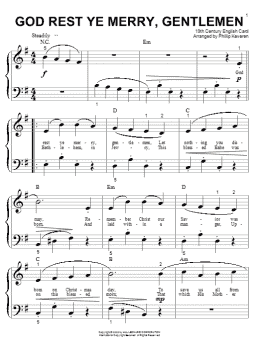 page one of God Rest Ye Merry, Gentlemen (arr. Phillip Keveren) (Big Note Piano)