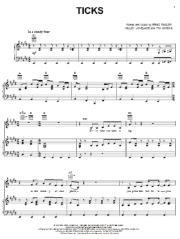 page one of Ticks (Piano, Vocal & Guitar Chords (Right-Hand Melody))