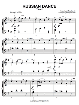 page one of Russian Dance (Trepak) (arr. Phillip Keveren) (Big Note Piano)
