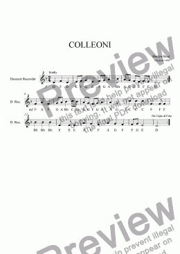 page one of Colleoni