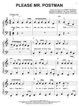 page one of Please Mr. Postman (Big Note Piano)